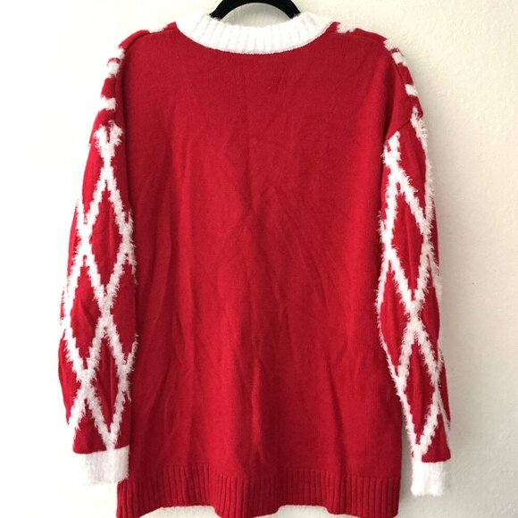 CHRISTMAS BOYFRIEND OVERSIZED CARDIGAN PARTY COSPLAY REINDEER GINGERBREAD - Picture 5 of 11